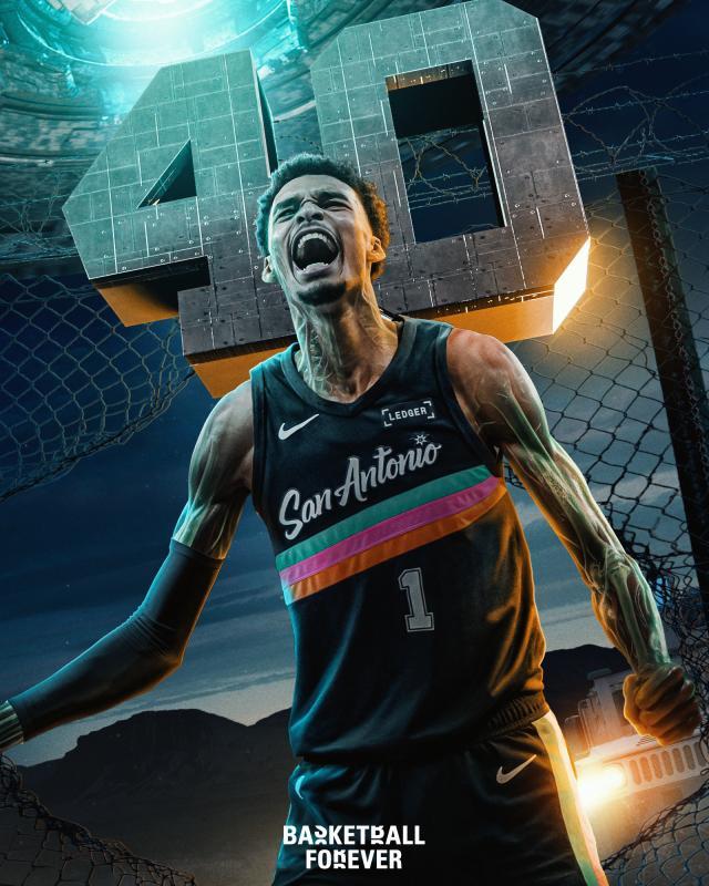 乐鱼体育首页-狂虐湖人二队！文班亚马26分钟轰40+12历史首人